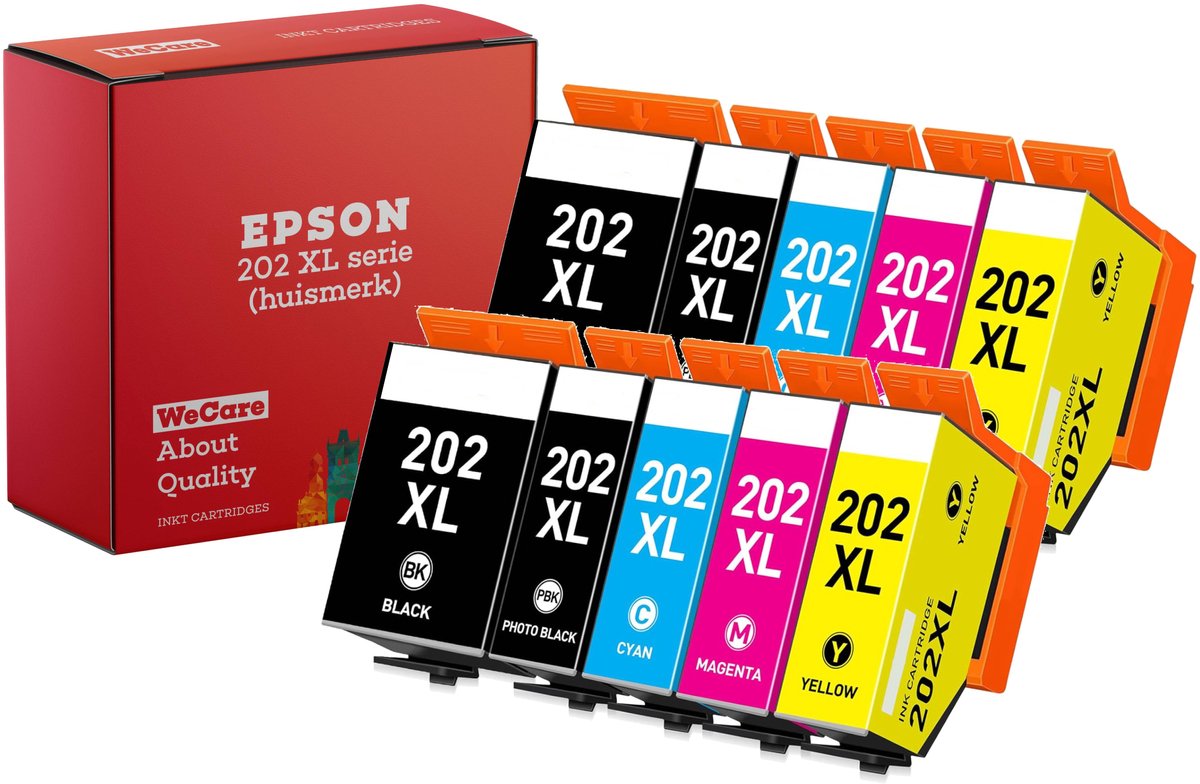 10-pack | Geschikt voor Epson 202 / 202XL inktcartridges - Multipack 5 Inktpatronen - XP6000 - XP6005 - XP6100 - XP6105