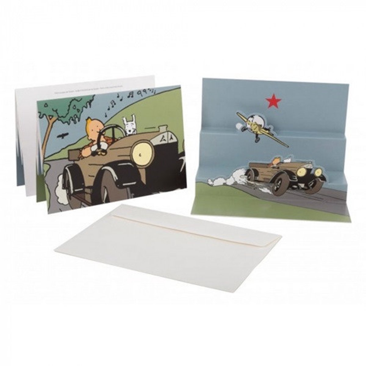 Ansichtkaart Kuifje in het Land van de Sovjets - 3D Pop-Up Kuifje Ansichtkaart - 23x17 cm