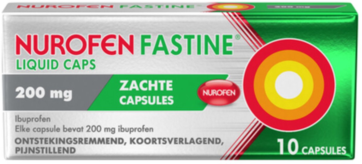 Goedkoopste Nurofen Fastine Liquid Caps 200mg - 3 x 10 capsules