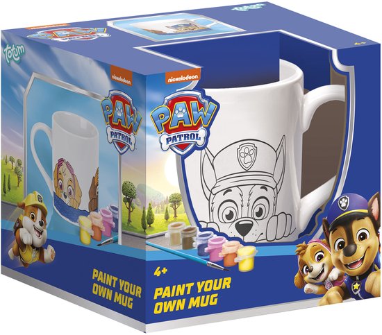 PAW Patrol speelgoed Totum Inkleurbeker mok beschilderen - cadeau tip knutselen - incl. verf en penseel knutselpakket creatief speelgoed