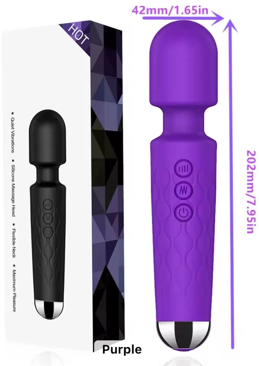 personal massager purple- Vibrator voor Vrouwen - Krachtige clitoris stimulator - 20 standen - extreme silence - Seksspeeltjes - Cadeau voor vrouwen