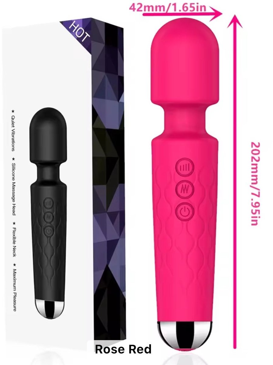 personal massager Rose red- Vibrator voor Vrouwen - Krachtige clitoris stimulator - 20 standen - extreme silence - Seksspeeltjes - Cadeau voor vrouwen