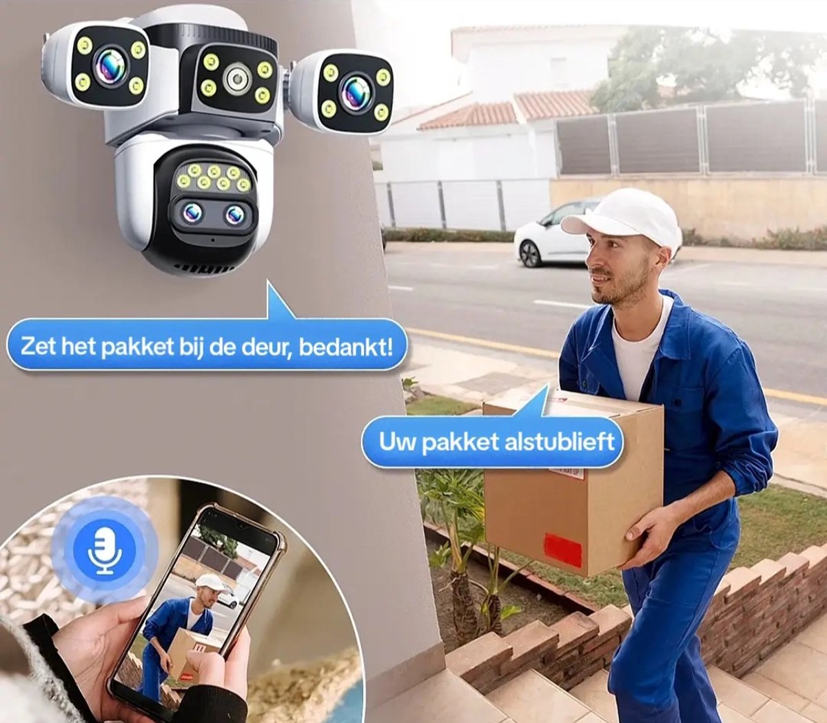 Gabrys® 4K Wifi Bewakingscamera met 10X Optische Zoom - afbeelding 3