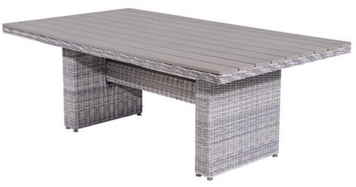 Garden Impressions Tennessee lounge dining tafel 180x100 - cloudy grey Grijs