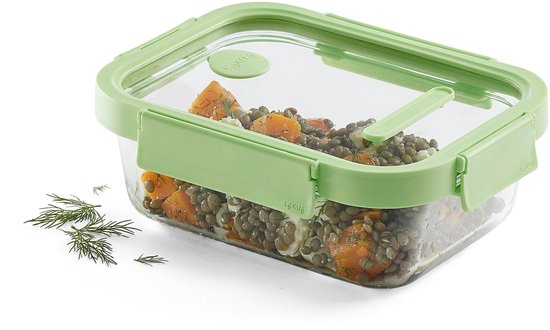 Lékué Vershouddoos Glas 1520 ml - Rechthoek - Green