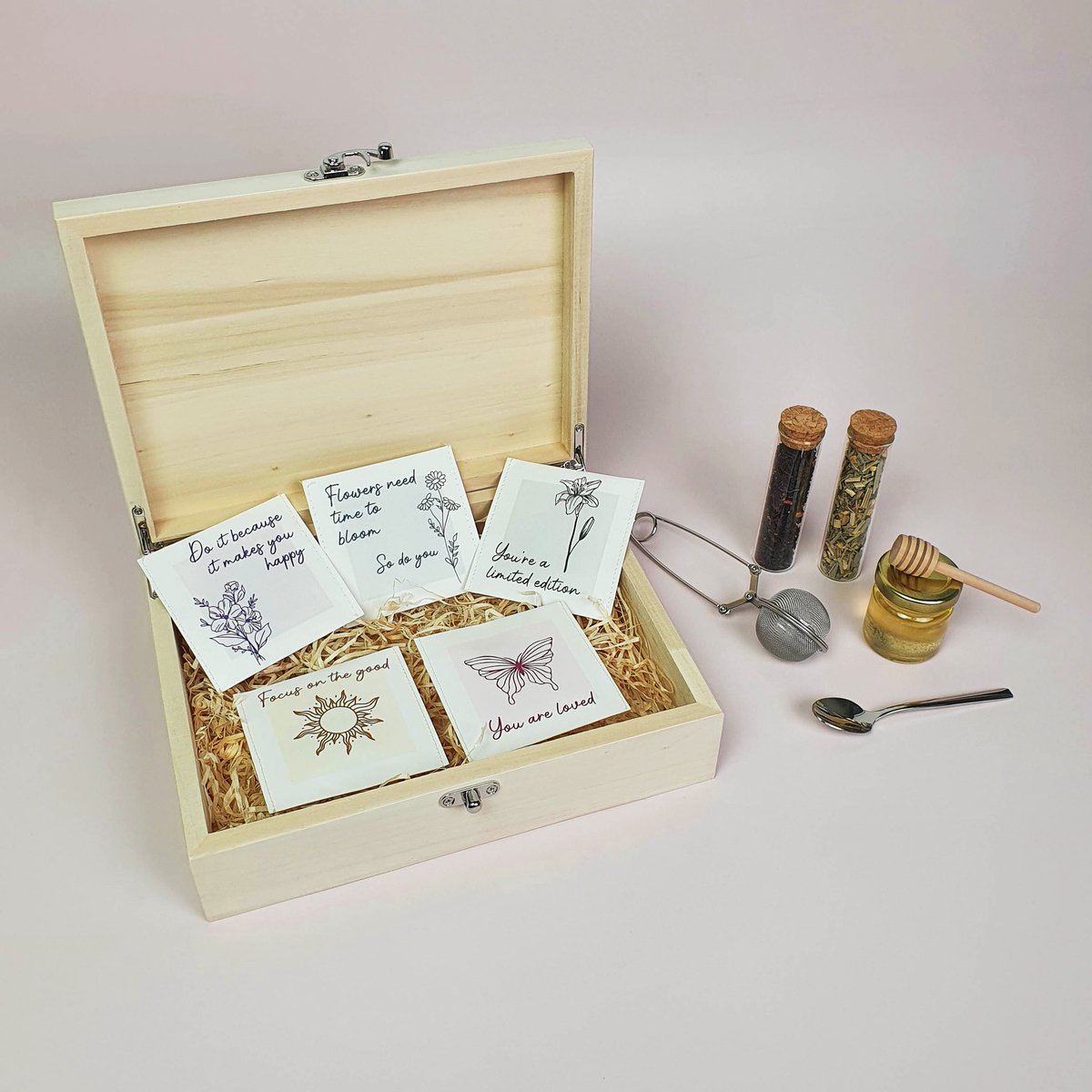 GEVULD - Theeset - Positiviteit - Thee cadeau - Geschenkset - Theedoos - Cadeau - Kado - Kerst cadeau - Kerst Kado - Thee pakket - Verjaardag - Theekist - Thee kist - Theebox - Thee box - Pensioen - Vaderdag - Moederdag - Geschenkset - Keuken cadeau