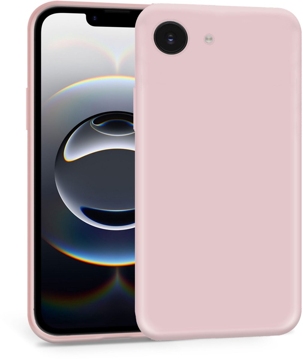 ChiGuard Suède Hoesje geschikt voor iPhone 16e - Back Cover Case - Roze