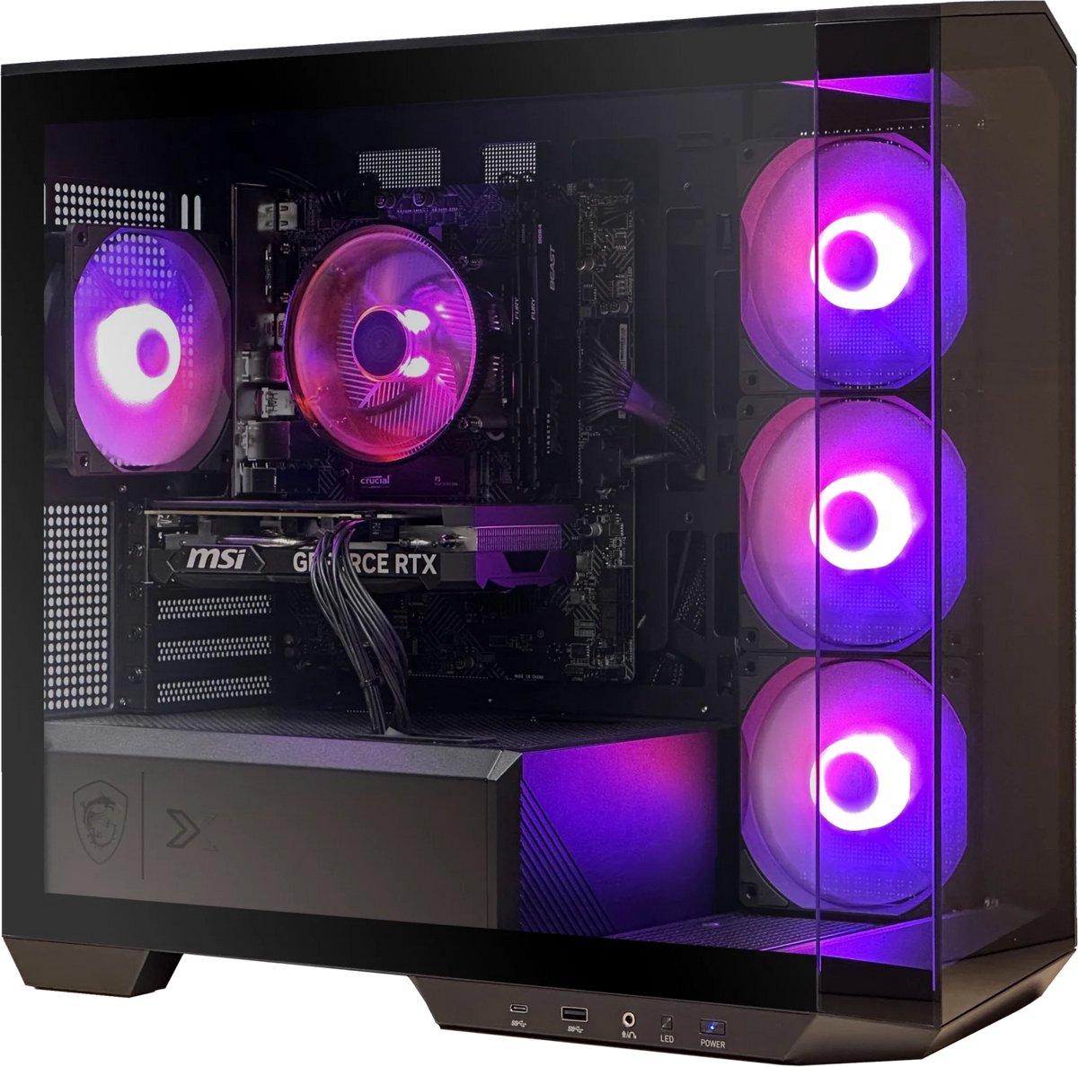 Xgaming Raptor Gaming PC - AMD Ryzen 7 7700 - Nvidia GeForce RTX 5060 - 32GB DDR5 - 2TB NVME SSD