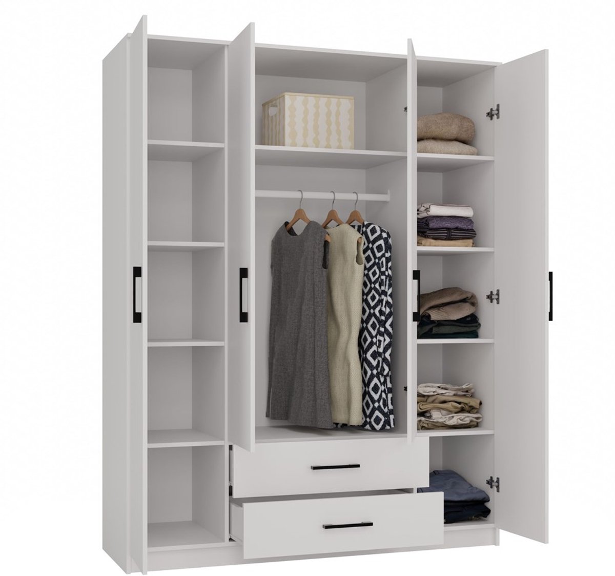 Kledingkast Romana 160X205 WIT