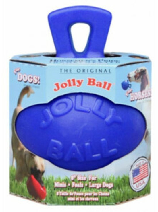 Jolly Pets Jolly Ball Ø 20 cm – Paardenspeelgoed - Paardenbal/ hondenbal met appelgeur -Bijtbestendig - Blauw