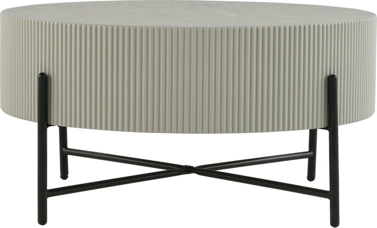 Salontafel Milo Grijs Ø80cm - Giga Meubel