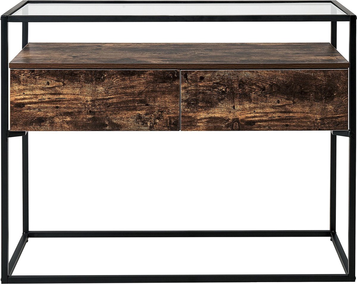 Furnilux Sidetable Echo - glas - 120x40x80 Bruin