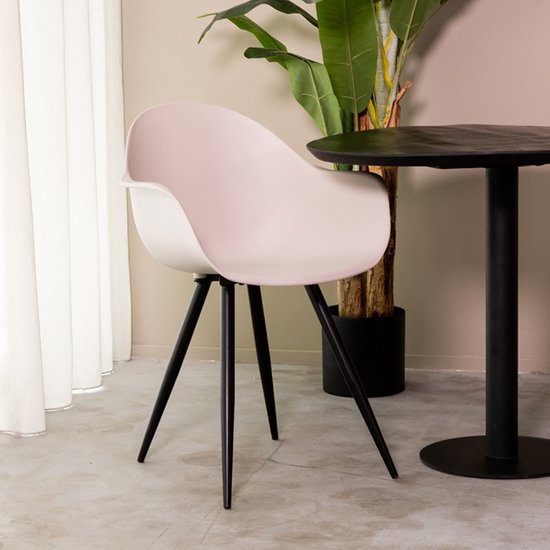 LABEL51 Chaise de salle à manger Luca - Crème - Plastique