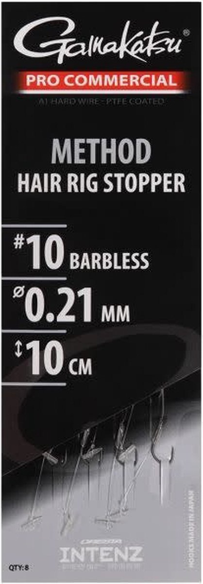 Gamakatsu Method Hair Rig Stopper Barbless H12 0.21mm 10cm van Gamakatsu — afbeelding 5