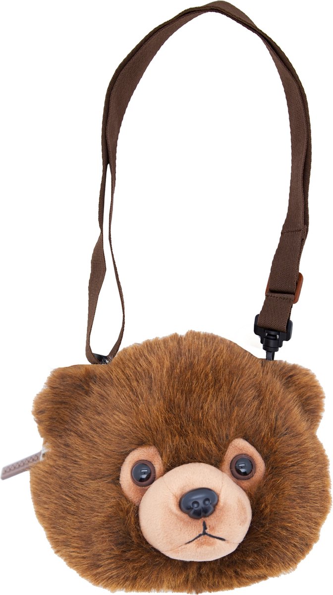 Beer Schoudertas - Schoudertas met Ritssluiting - Crossbody Tas meisjes en jongens - 18cm x 14cm