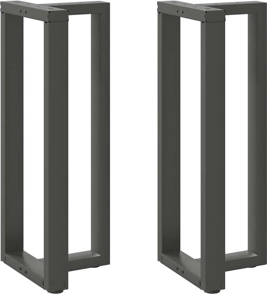 vidaXL - Pieds de table de bar - 2 - pcs - En forme de T - 40x35x(101-102) - cm - acier - anthracite