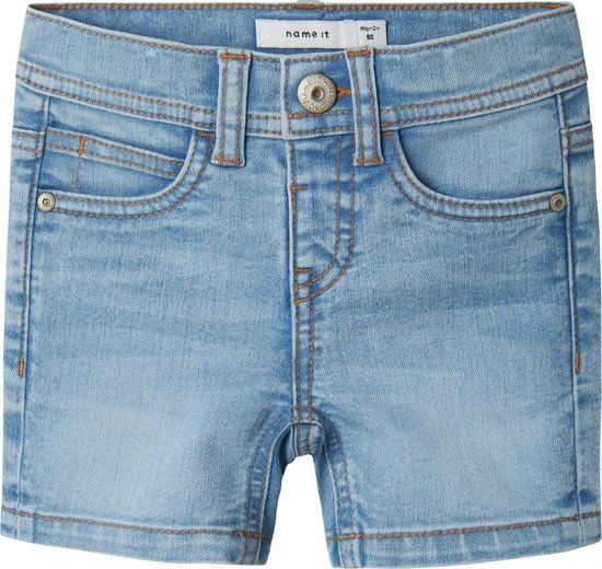 Name It mini jongens short SILAS Light Blue Denim Slim Fit