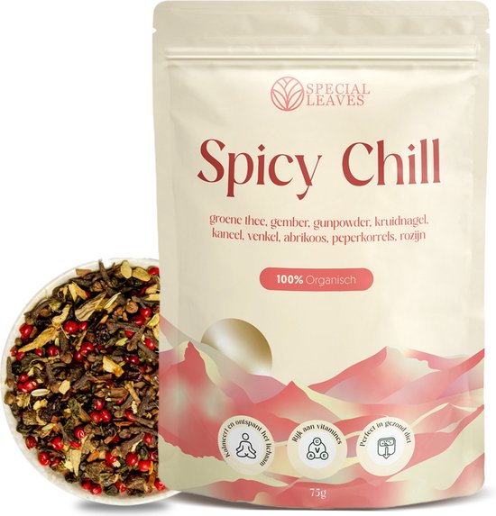 Special Leaves - Losse Thee - Chai Latte - Kruidenthee met kaneel en kardemom - 75 gram - Verse Thee - Spicy Chill - Kerst Thee