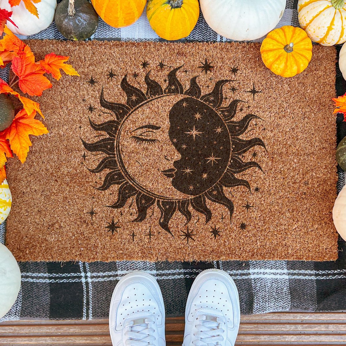 Sun and Moon | 60x40 cm | Nieuwe huis cadeau | Ingangsmat | Deurmat met stijl | Verhuizing cadeau | Praktisch & trendy | Perfect voor binnenkomst | Cadeau voor nieuwe woning