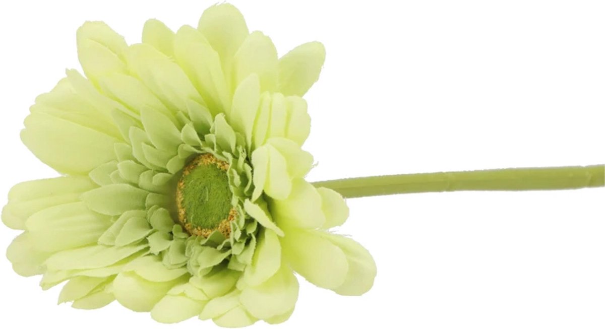 DK design Kunstbloem Gerbera - 72cm - lichtgroen - Real Touch - kunst zijdebloemen