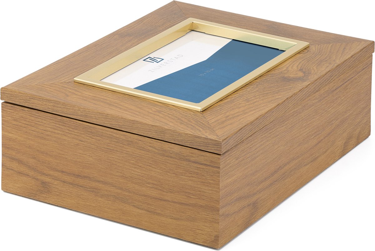 Zilverstad Herinneringsdoos box met fotobox Bruin