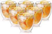 Bol.com TuttoBello - 8 stuks dubbelwandige glazen - geschikt voor verschillende soorten koffie- Set van 8 ( 250 ml) aanbieding