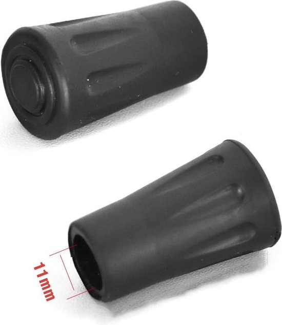 Nordic Walking stokken, rubberen buffers, 12 stuks, universeel voor de meeste wandelstokken & Nordic Walking stokken, antislip trekking-pads (11 mm