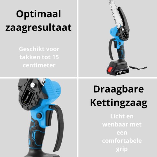 Truskore Mini Kettingzaag - Snoeizaag - 15 cm Bladbreedte - Zaagt Takken tot 15 cm Diameter van Truskore — afbeelding 4