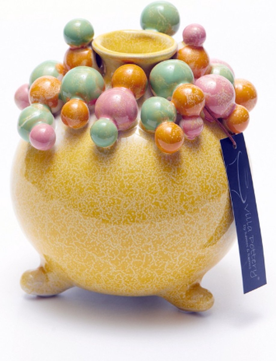 Villa Pottery Vaas - Villa Pottery - Woondecoratie - Decoratie - Voorjaar - Porselein - Waterdicht - Piccadilly 1_2 Yellow Geel