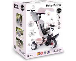 Smoby - Baby Driver - Driewieler - 3 in 1 evoluerende driewielen - Vanaf 10m.