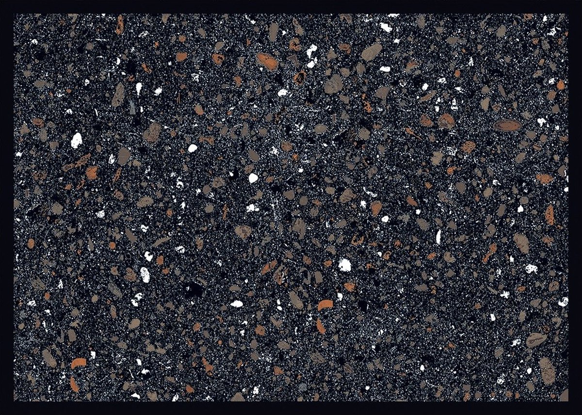 MD-Entree MD Entree - Deurmat - Schoonloopmat - Soft & Deco - Terrazzo black - 67 x 100 cm Meerkleurig