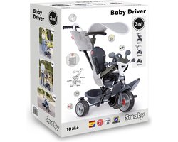 Smoby - Baby Driver - Driewieler - 3 in 1 evoluerende driewieler - Vanaf 10m.