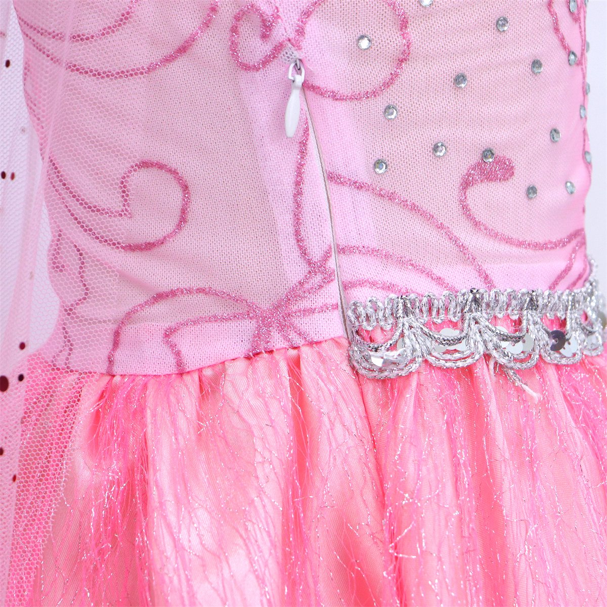 Joya Kids® Verkleed Jurk met Ster Roze | Glamour Jurk met sleep | Prinsessenjurk meisje | Verkleedjurk + Accessoires set | Roze | (120) — afbeelding 8
