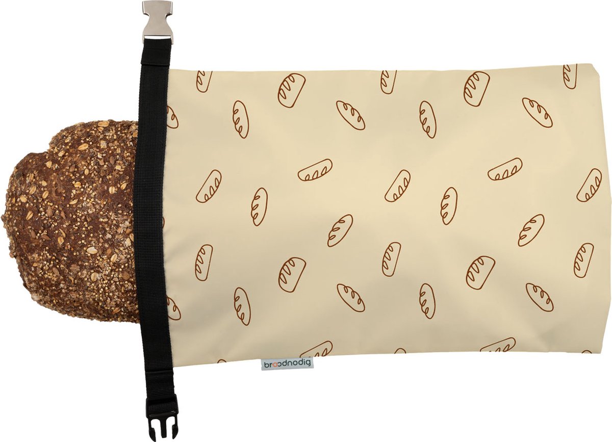 BrandNewCake Herbruikbare Broodzak Baguette motief 44x30cm