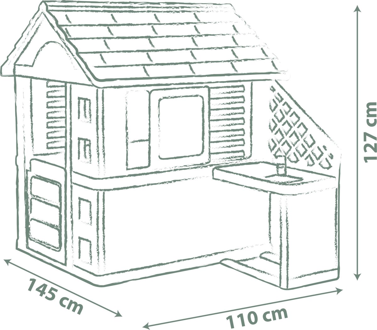 Smoby - Pretty House met zomerkeuken - Speelhuis - Vanaf 2 jaar. — afbeelding 2