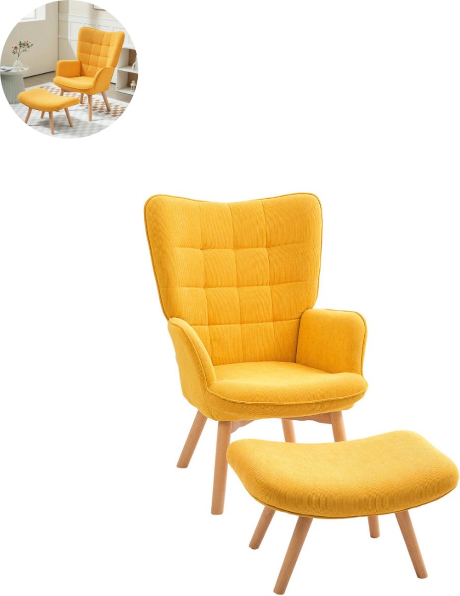 Fauteuil - Relaxzetel - Relaxstoel - Relaxfauteuil - Stoel - Voor één Persoon - Oranje