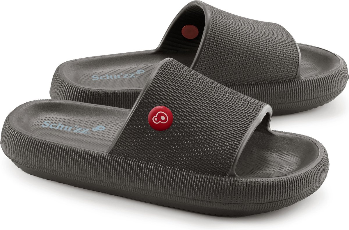 Schu'zz Schuzz Herren Badelatschen CLAQUETTE Homme Réglisse anthracite / Schwarz-40-41