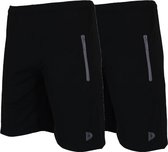 Moderne joggingbroek met een print op de linkerpijp - zwart