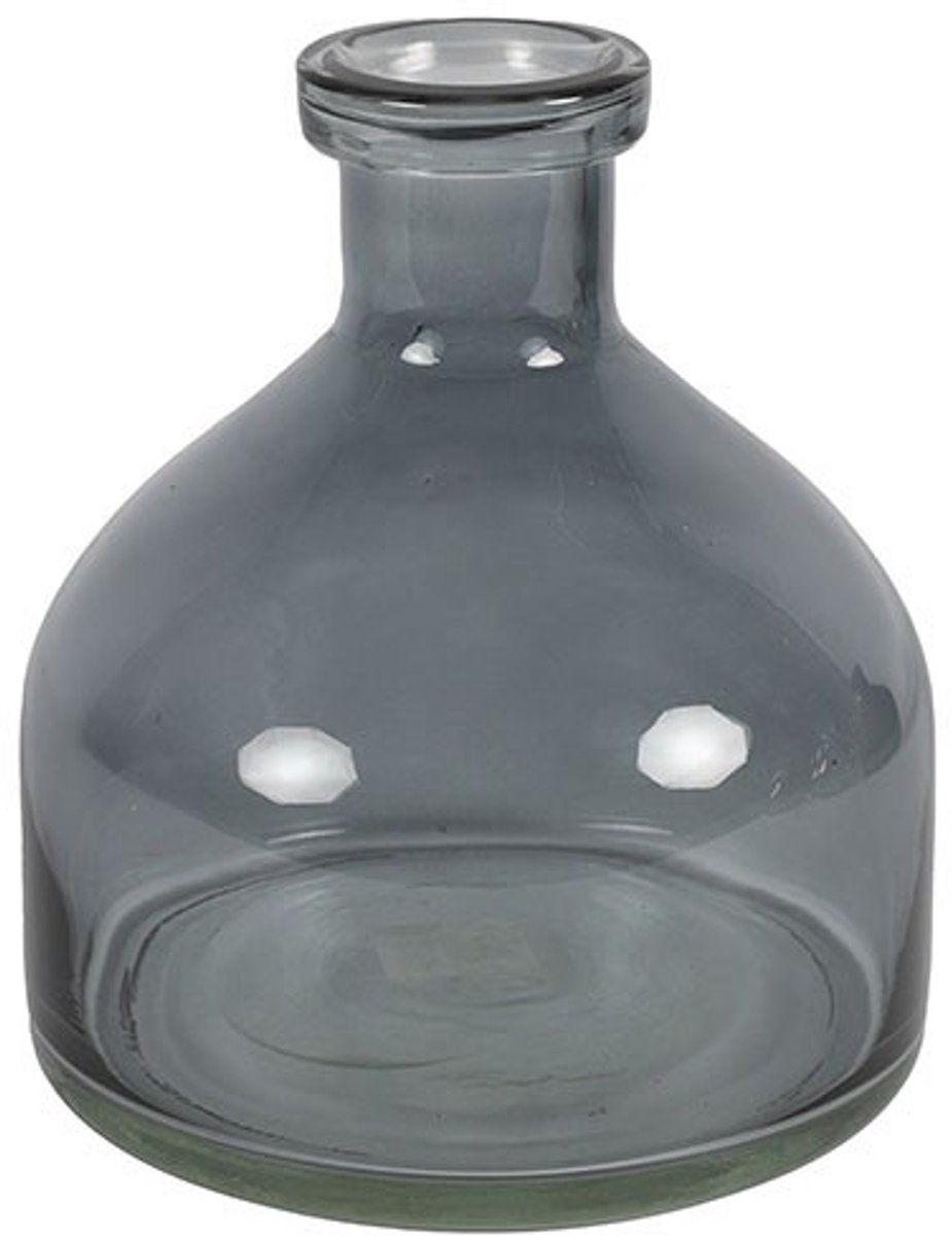 Countryfield vaas/Buikfles Missy glas donker grijs Donkergrijs