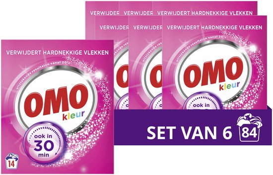 Omo Waspoeder - Kleur - 6 x 14 wasbeurten - Voordeelverpakking