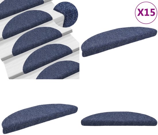 vidaXL Trapmatten zelfklevend 65x21x4 cm naaldvilt crèmekleurig 15 st vidaXL Trapmatten zelfklevend 65x21x4 cm naaldvilt crèmekleurig 15 st