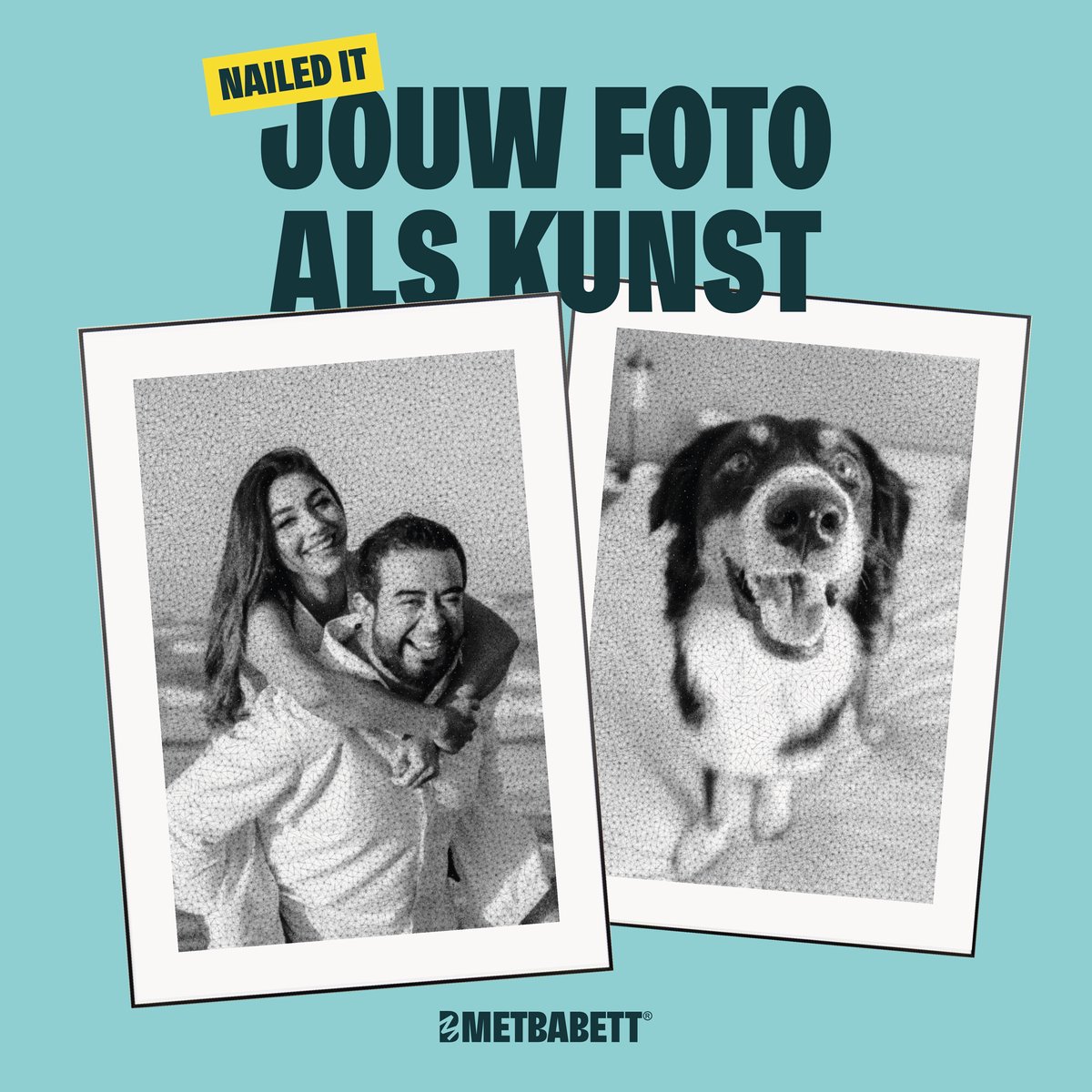 Uniek Cadeau - String Art - 57 x 42 cm - Personaliseer - Met Babett - Wanddecoratie - Eyecatcher voor Interieur - Fotorealistisch Kunstwerk - Uniek Portret