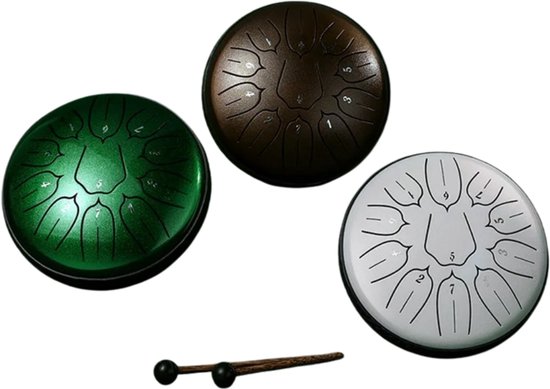 Nivard Handpan - Tongue Drum - Steel - Regen - Klankschaal - Zwart van Nivard — afbeelding 3