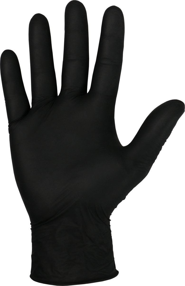 Handschoenen Nitril Poedervrij Zwart L 100 stuks