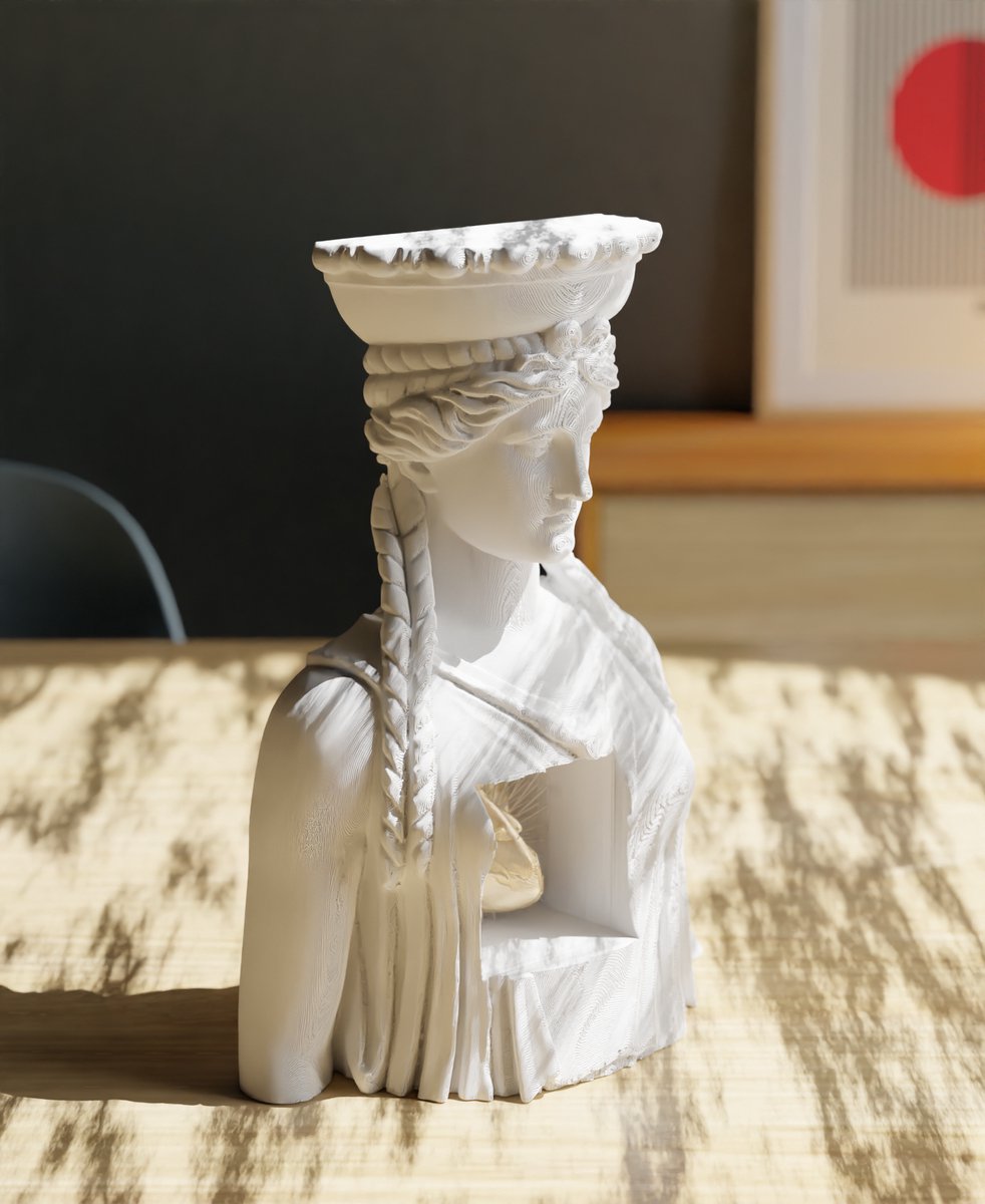Echoes of Antiquity - Kariatide Beeld - Klassiek Design - Anatomisch Hart - Moderne Kunst