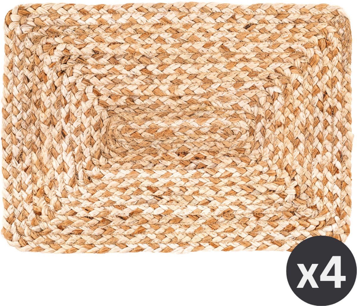 TISECO HOME STUDIO - Placemat GOLDEN BLEACH - SET/4 - jute - Rechthoek - 33x45 cm