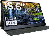 Bol.com Denver Portable Monitor 15.6 Inch - Full HD - IPS Beeldscherm - Draagbare Gaming Monitor - HDMI - USB-C - PMO15602 - Mod... aanbieding