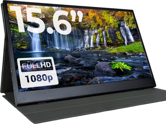 Denver Portable Monitor 15.6 Inch - Full HD - IPS Beeldscherm - Draagbare Gaming Monitor - HDMI - USB-C - PMO15602 - Model 2025