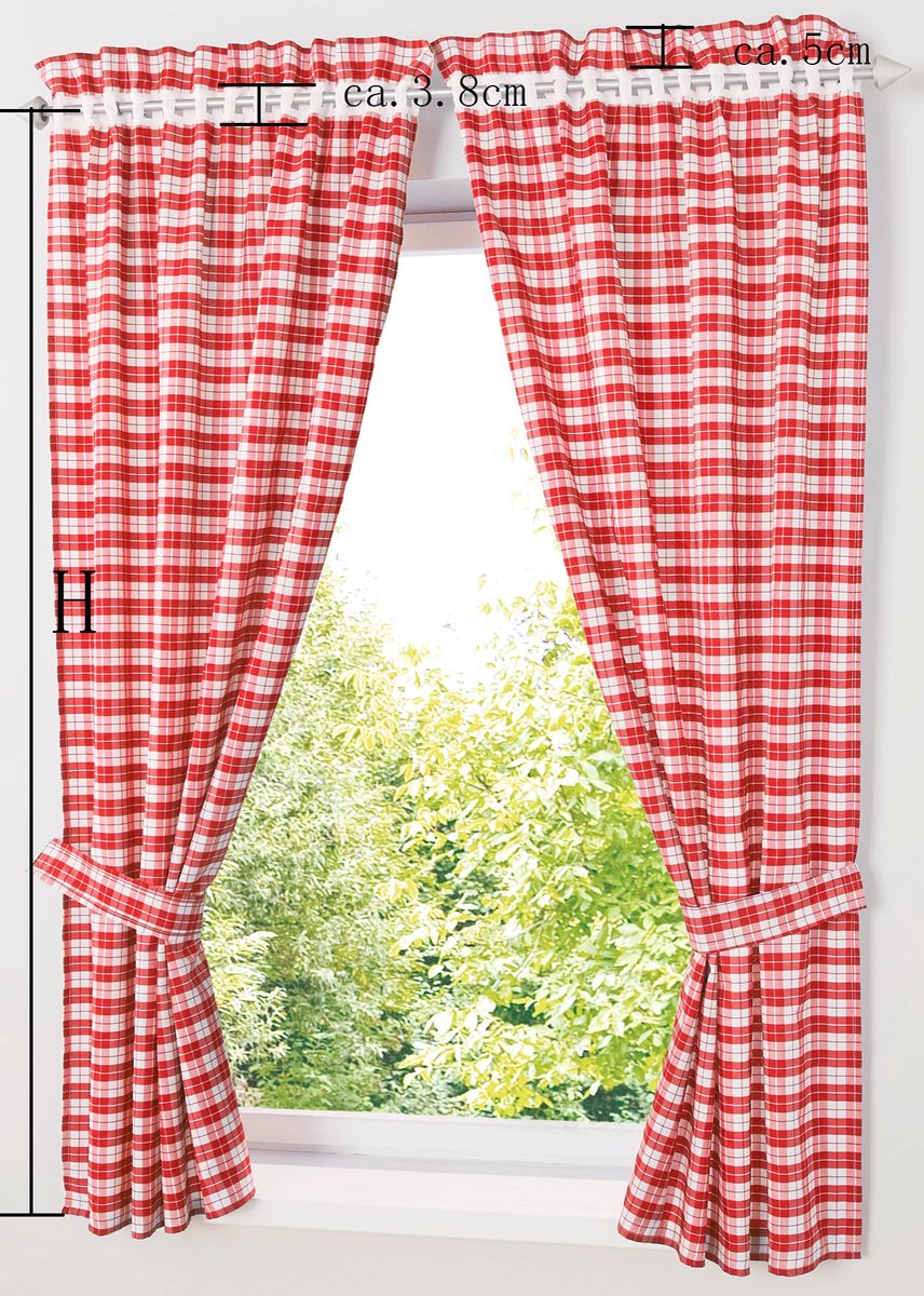 JGS ® Charmante Ruitpatroon Gordijnen voor een Elegante Landelijke Sfeer in je Woonkamer