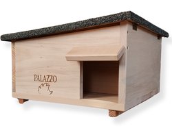 Egelhuis Palazzo - Beschermend & Stijlvol Egelhuisje met Labyrint - Europees Hout